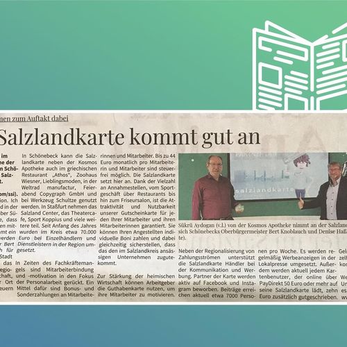 Wer hat uns entdeckt? 🧐
.
Die Salzlandkarte ist jetzt in Schönebeck! Bei sieben Einzelhändlern können Nutzer der Karte...